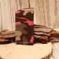 Preview: Brillenetui Stoff Camouflage mit Pink - brillenetui stoff handgenäht camouflage schwarz pink (1)